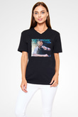 Afrojack Siyah Unisex V Yaka Tişört