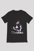 Afrojack Siyah Unisex V Yaka Tişört