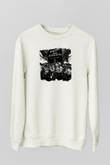Against All Authority Baskılı Unisex Beyaz Sweatshirt