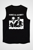 Against All Authority Siyah Unisex Kolsuz Tişört