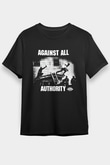Against All Authority Siyah Unisex Tişört T-Shirt - TişörtFabrikası