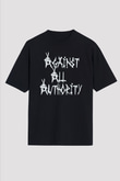 Against All Authority Siyah Unisex Tişört T-Shirt - TişörtFabrikası