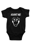 Against Me Baskılı Siyah Bebek Body - Zıbın