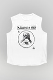 Against Me Beyaz Unisex Kolsuz Tişört