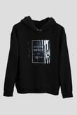Against The Current Baskılı Unisex Siyah Hoodie