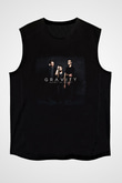 Against The Current Baskılı Unisex Siyah Kolsuz Tişört