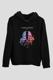 Against The Current Baskılı Unisex Siyah Hoodie