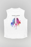 Against The Current Beyaz Unisex Kolsuz Tişört