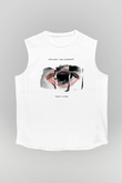 Against The Current Beyaz Unisex Kolsuz Tişört
