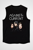 Against The Current Siyah Unisex Kolsuz Tişört