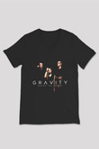 Against The Current Siyah Unisex V Yaka Tişört T-Shirt