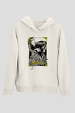 Agalloch Baskılı Beyaz Unisex Kapüşonlu Sweatshirt