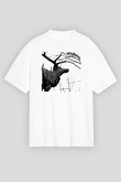 Agalloch Baskılı Beyaz Unisex Oversize Tişört - Tshirt