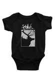 Agalloch Baskılı Unisex Siyah Bebek Body - Zıbın