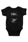 Agalloch Baskılı Unisex Siyah Bebek Body - Zıbın