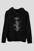 Agalloch Baskılı Unisex Siyah Kapüşonlu Sweatshirt