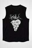 Agalloch Baskılı Unisex Siyah Kolsuz Tişört - Tshirt