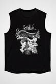 Agalloch Baskılı Unisex Siyah Kolsuz Tişört - Tshirt