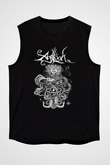 Agalloch Baskılı Unisex Siyah Kolsuz Tişört - Tshirt