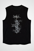 Agalloch Baskılı Unisex Siyah Kolsuz Tişört - Tshirt