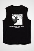 Agalloch Baskılı Unisex Siyah Kolsuz Tişört - Tshirt