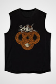 Agalloch Baskılı Unisex Siyah Kolsuz Tişört - Tshirt