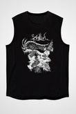 Agalloch Baskılı Unisex Siyah Kolsuz Tişört - Tshirt