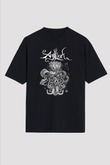 Agalloch Baskılı Unisex Siyah Oversize Tişört - Tshirt