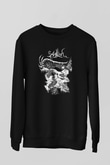Agalloch Baskılı Unisex Siyah Sweatshirt