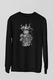 Agalloch Baskılı Unisex Siyah Sweatshirt