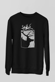 Agalloch Baskılı Unisex Siyah Sweatshirt