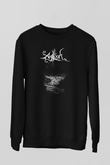 Agalloch Baskılı Unisex Siyah Sweatshirt