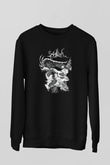 Agalloch Baskılı Unisex Siyah Sweatshirt