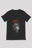 Agalloch Baskılı Unisex Siyah V Yaka Tişört - Tshirt
