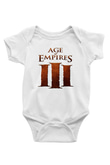Age Of Empires Baskılı Beyaz Unisex Bebek Body - Zıbın