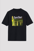 Agent Steel Baskılı Unisex Siyah Oversize Tişört