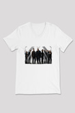 Agents of S.H.I.E.L.D. Beyaz Unisex V Yaka Tişört