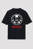 Agents of S.H.I.E.L.D. Siyah Unisex Oversize Tişört T-Shirt