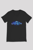 Agents of S.H.I.E.L.D. Siyah Unisex V Yaka Tişört