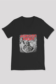 Agnostic Front Baskılı Unisex Siyah V Yaka Tişört