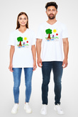 Agronomist Beyaz Unisex V Yaka Tişört T-Shirt