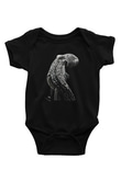 Ahtapot Baskılı Unisex Siyah Bebek Body - Zıbın