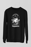 Ahtapot Baskılı Unisex Siyah Sweatshirt