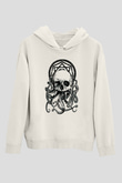 Ahtapot KurukafaBeyaz  Unisex Hoodie