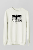 Aiden Beyaz Unisex Sweatshirt