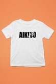 Aikido Baskılı Beyaz Unisex Çocuk Tişört