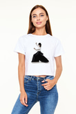 Aikido Beyaz Croptop Tişört