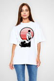 Aikido Beyaz Unisex Oversize Tişört T-Shirt