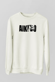 Aikido Beyaz Unisex Sweatshirt