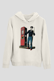 Akaryakıt Beyaz Unisex Kapüşonlu Sweatshirt